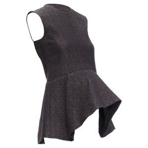 Celine Phoebe Philo cotton jacquard waterfall peplum top